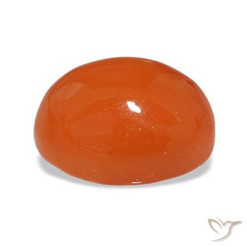 Corniola naturale rosso da 2,38 ct, taglio ovale, traslucido