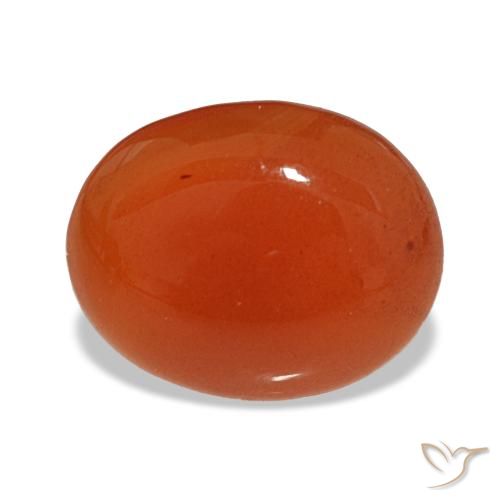 Corniola naturale rosso da 2,04 ct, taglio ovale, traslucido