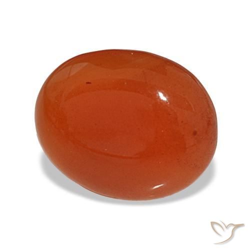 Corniola naturale rosso da 2,04 ct, taglio ovale, traslucido