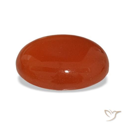 Corniola naturale rosso da 2,04 ct, taglio ovale, traslucido