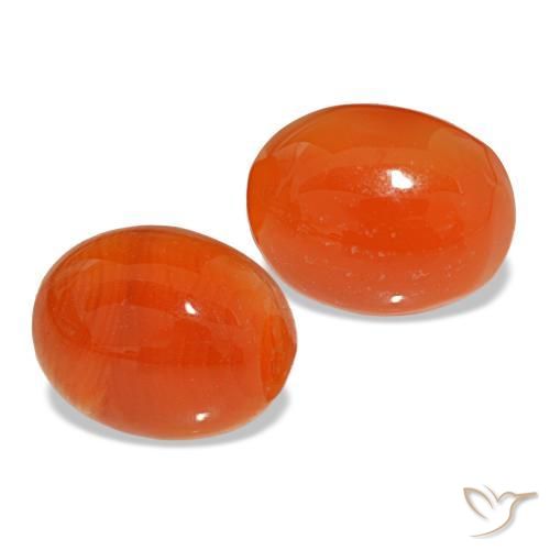 Corniola naturale rosso da 5,18 ct, taglio ovale, traslucido