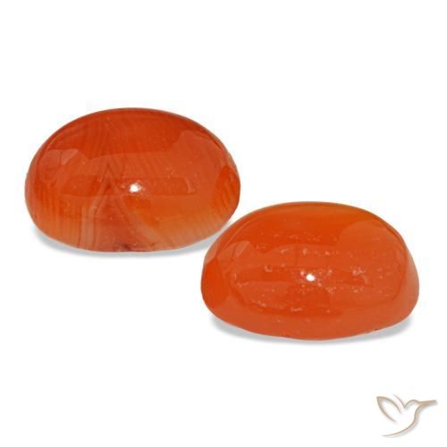 Corniola naturale rosso da 5,18 ct, taglio ovale, traslucido