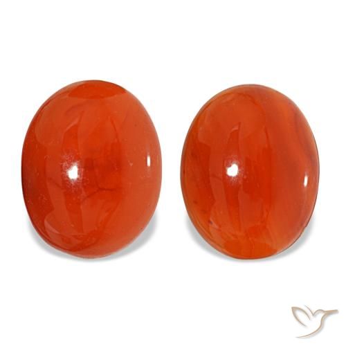 4.90ctw arancione corniola, ovale, traslucido