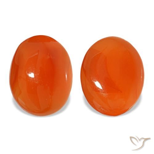 3.81ctw arancione corniola, ovale, traslucido