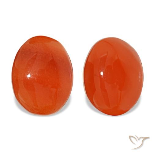 Corniola naturale arancione da 4,25 ct, taglio ovale, traslucido