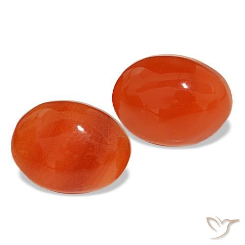 Corniola naturale arancione da 4,25 ct, taglio ovale, traslucido