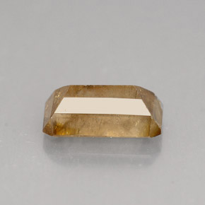 Cassiterite naturale marrone da 4,50 ct, taglio smeraldo, SI-I1