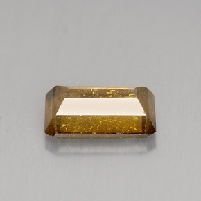 Cassiterite naturale marrone da 4,12 ct, taglio smeraldo, SI