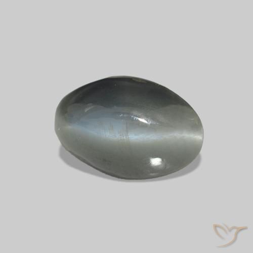 Cat's Eye Alexandrite Grigio medio naturale da 1.00 ct, Ovale, Opaco