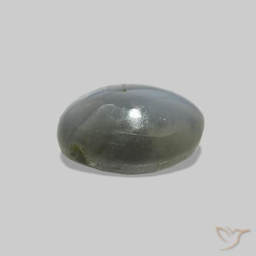 Cat's Eye Alexandrite Verde medio naturale da 0.86 ct, Ovale, Opaco