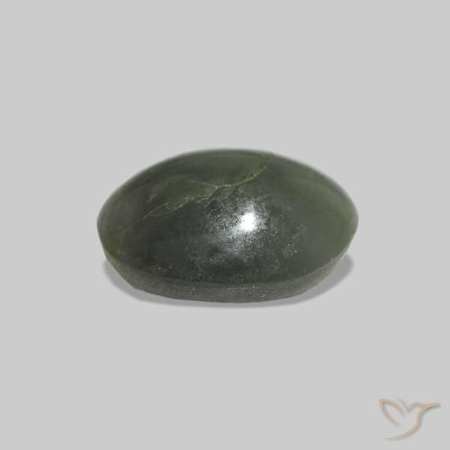 Cat's Eye Alexandrite Verde medio naturale da 0.94 ct, Ovale, Opaco