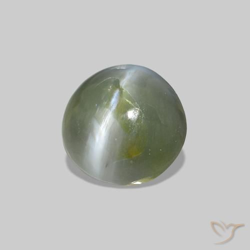 Cat's Eye Alexandrite Verde medio naturale da 0.53 ct, Ovale, Opaco