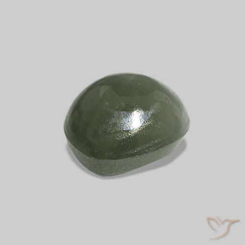 Alessandrite occhio di gatto Verde medio naturale da 0.54 ct, Taglio ovale, Opaco