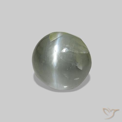 Alessandrite occhio di gatto Grigio verde naturale da 0.51 ct, Taglio ovale, Opaco