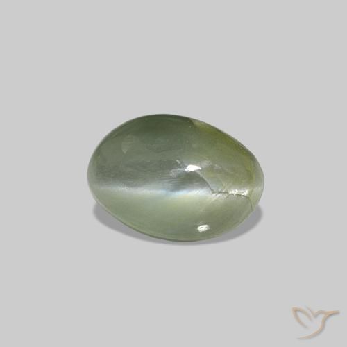 Alessandrite occhio di gatto Verde medio naturale da 0.62 ct, Taglio ovale, Opaco