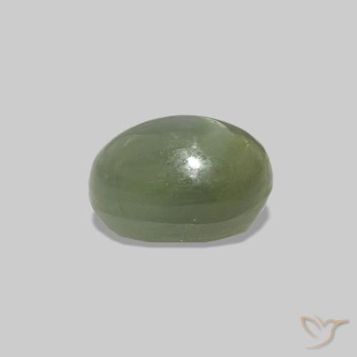 Alessandrite occhio di gatto Verde medio naturale da 0.62 ct, Taglio ovale, Opaco