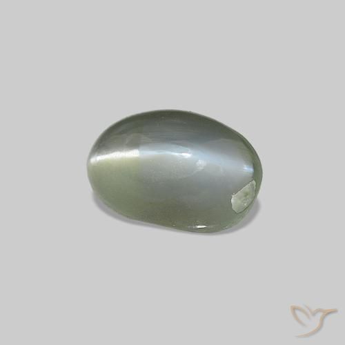 Cat's Eye Alexandrite Verde medio naturale da 0.71 ct, Ovale, Opaco