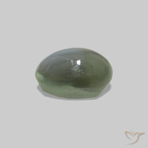 Cat's Eye Alexandrite Verde medio naturale da 0.71 ct, Ovale, Opaco