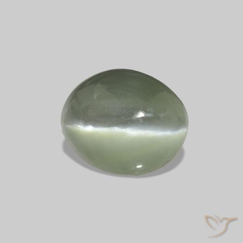Cat's Eye Alexandrite Grigio verde naturale da 0.70 ct, Ovale, Opaco