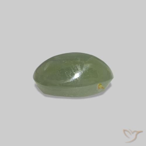 Cat's Eye Alexandrite Grigio verde naturale da 0.69 ct, Ovale, Opaco