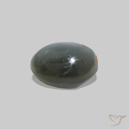 Cat's Eye Alexandrite Grigio verdastro pallido naturale da 0.64 ct, Ovale, Opaco