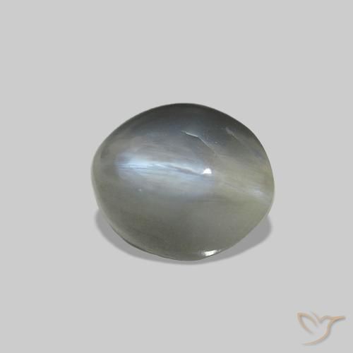 Cat's Eye Alexandrite Grigio medio naturale da 0.72 ct, Ovale, Opaco