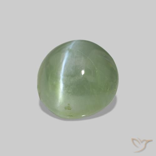 Cat's Eye Alexandrite Verde medio naturale da 1.79 ct, Ovale, Opaco