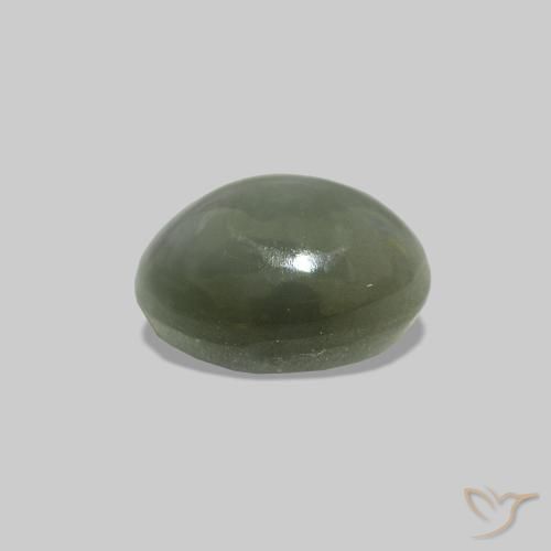 Cat's Eye Alexandrite Verde medio naturale da 0.56 ct, Ovale, Opaco