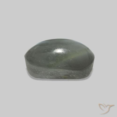 Cat's Eye Alexandrite Grigio medio naturale da 0.92 ct, Ovale, Opaco