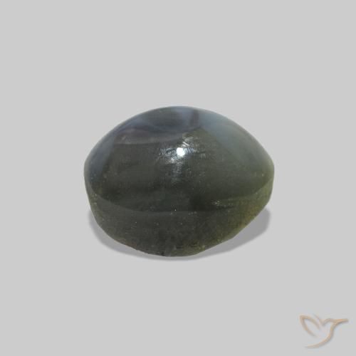 Cat's Eye Alexandrite Grigio verdastro pallido naturale da 1.00 ct, Ovale, Opaco
