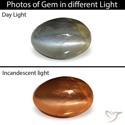 Cat's eye alexandrite naturale verde da 0,52 ct, taglio ovale, opaco