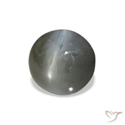 Cat's eye alexandrite naturale grigio da 0,51 ct, taglio ovale, opaco