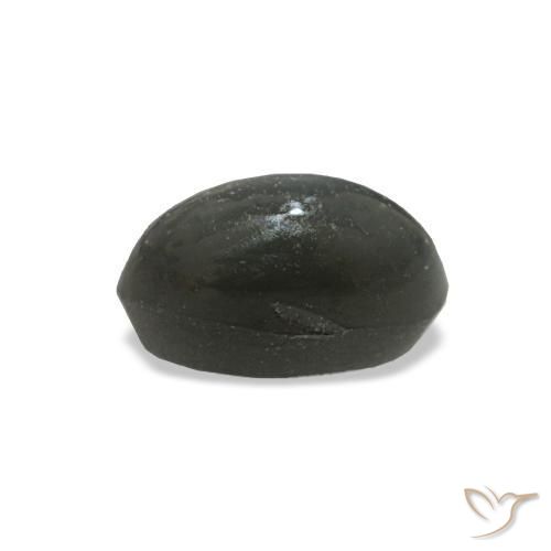 Cat's eye alexandrite naturale grigio da 0,45 ct, taglio ovale, opaco