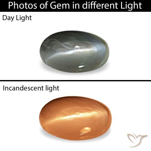 0.43ct grigio cat's eye alexandrite, ovale, opaco