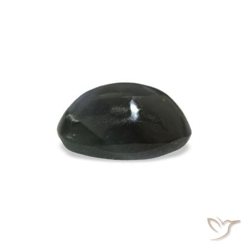Cat's eye alexandrite naturale grigio da 0,43 ct, taglio ovale, opaco