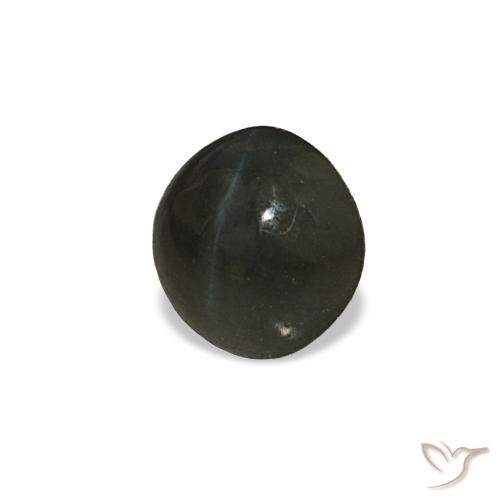 Cat's eye alexandrite naturale grigio da 0,66 ct, taglio rotondo, opaco