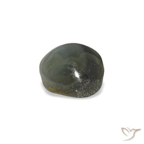 Cat's eye alexandrite naturale grigio da 0,85 ct, taglio rotondo, opaco