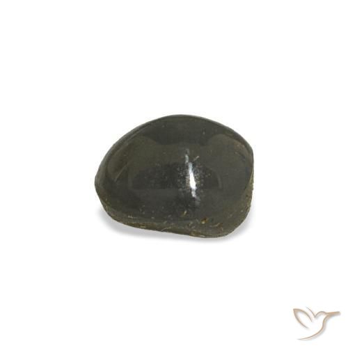 Cat's eye alexandrite naturale grigio da 0,80 ct, taglio ovale, opaco