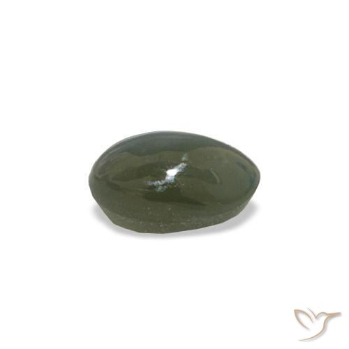 Cat's eye alexandrite naturale grigio da 0,50 ct, taglio ovale, opaco