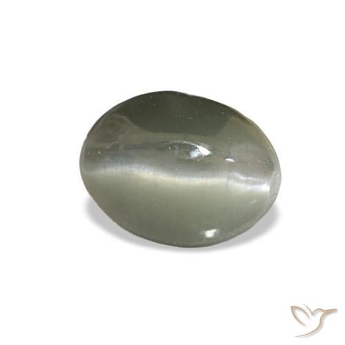 Cat's eye alexandrite naturale grigio da 1,03 ct, taglio ovale, opaco