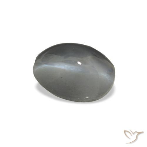 Cat's eye alexandrite naturale grigio da 1,03 ct, taglio ovale, opaco