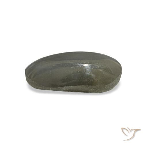 Cat's eye alexandrite naturale grigio da 1,01 ct, taglio ovale, opaco