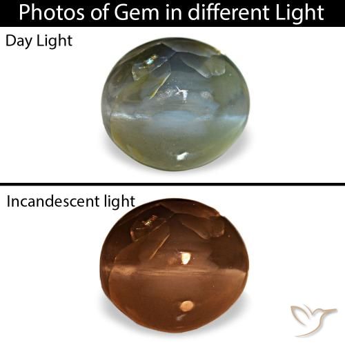 0.79ct grigio cat's eye alexandrite, ovale, opaco