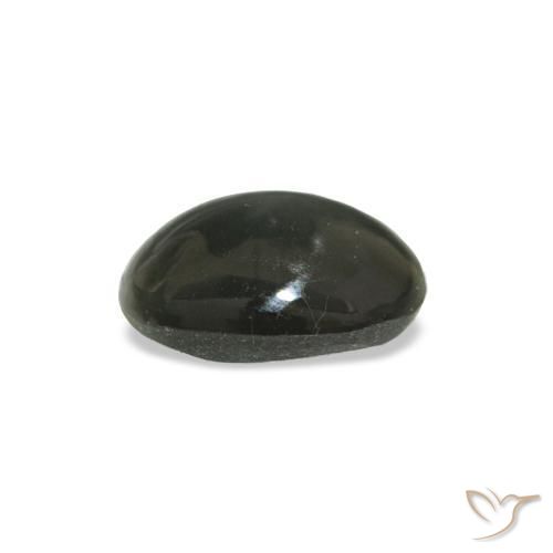 Cat's eye alexandrite naturale grigio da 0,34 ct, taglio ovale, opaco