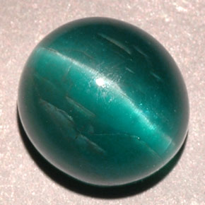 Apatite occhio di gatto blu verdastro naturale da 4,82 ct, taglio ovale, traslucido