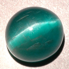 Apatite occhio di gatto blu verdastro naturale da 4,82 ct, taglio ovale, traslucido