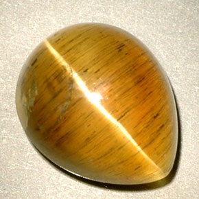 Cat's eye apatite naturale giallo da 4,94 ct, trasparente, trasparente/traslucido