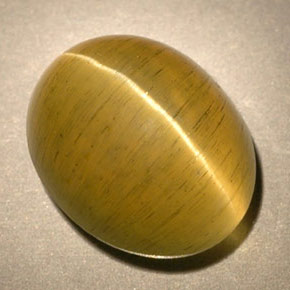 Apatite occhio di gatto verde giallastro naturale da 3,77 ct, trasparente, trasparente/traslucido