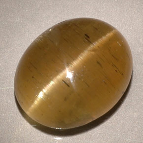 Apatite occhio di gatto Giallo verde naturale da 5.96 ct, Trasparente, Trasparente/Traslucido