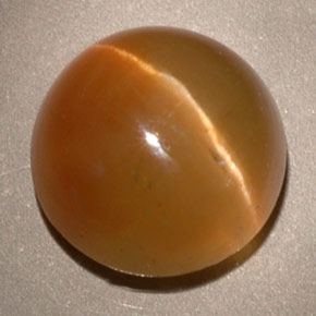 Cat's eye apatite naturale giallo da 3,62 ct, trasparente, trasparente/traslucido